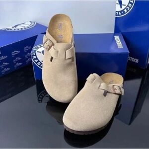 Birkenstock Boston Suede Leather - Taupe Women